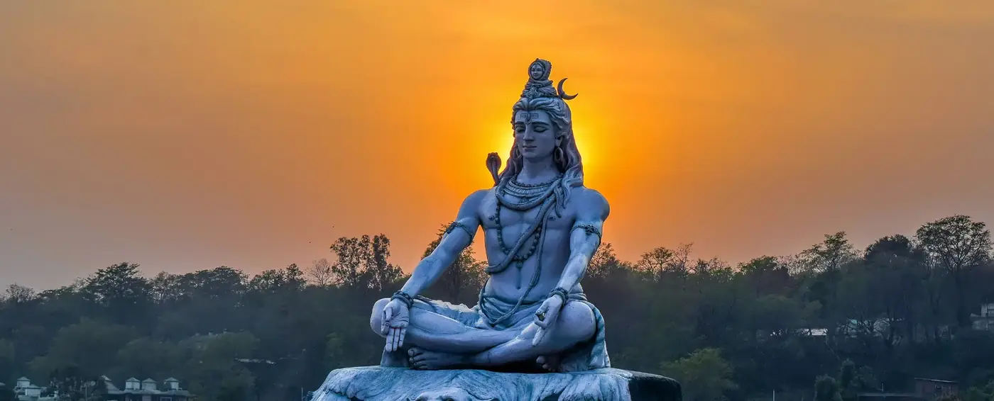 Lord Shiva statue associated with Srisailam pilgrimage